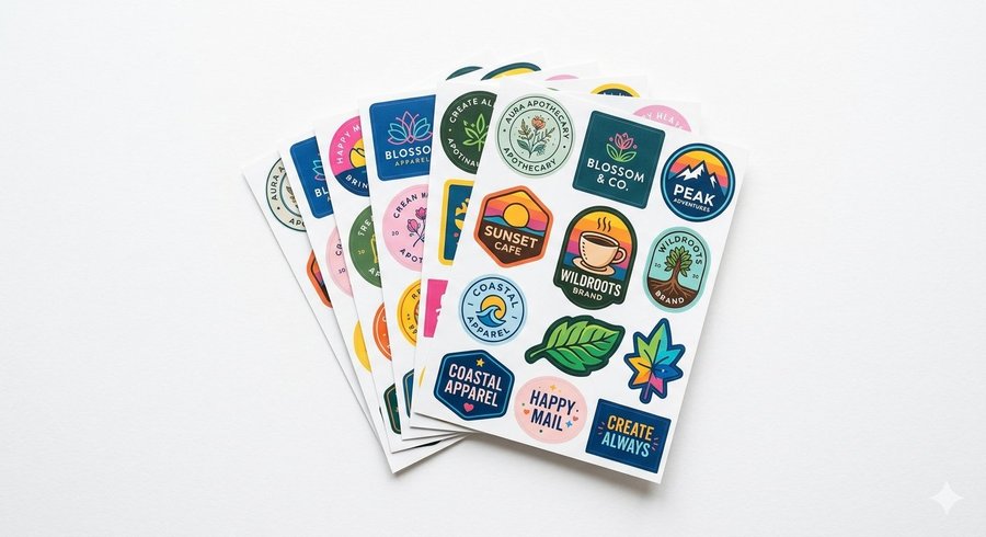 Custom printed circle sticker sheets